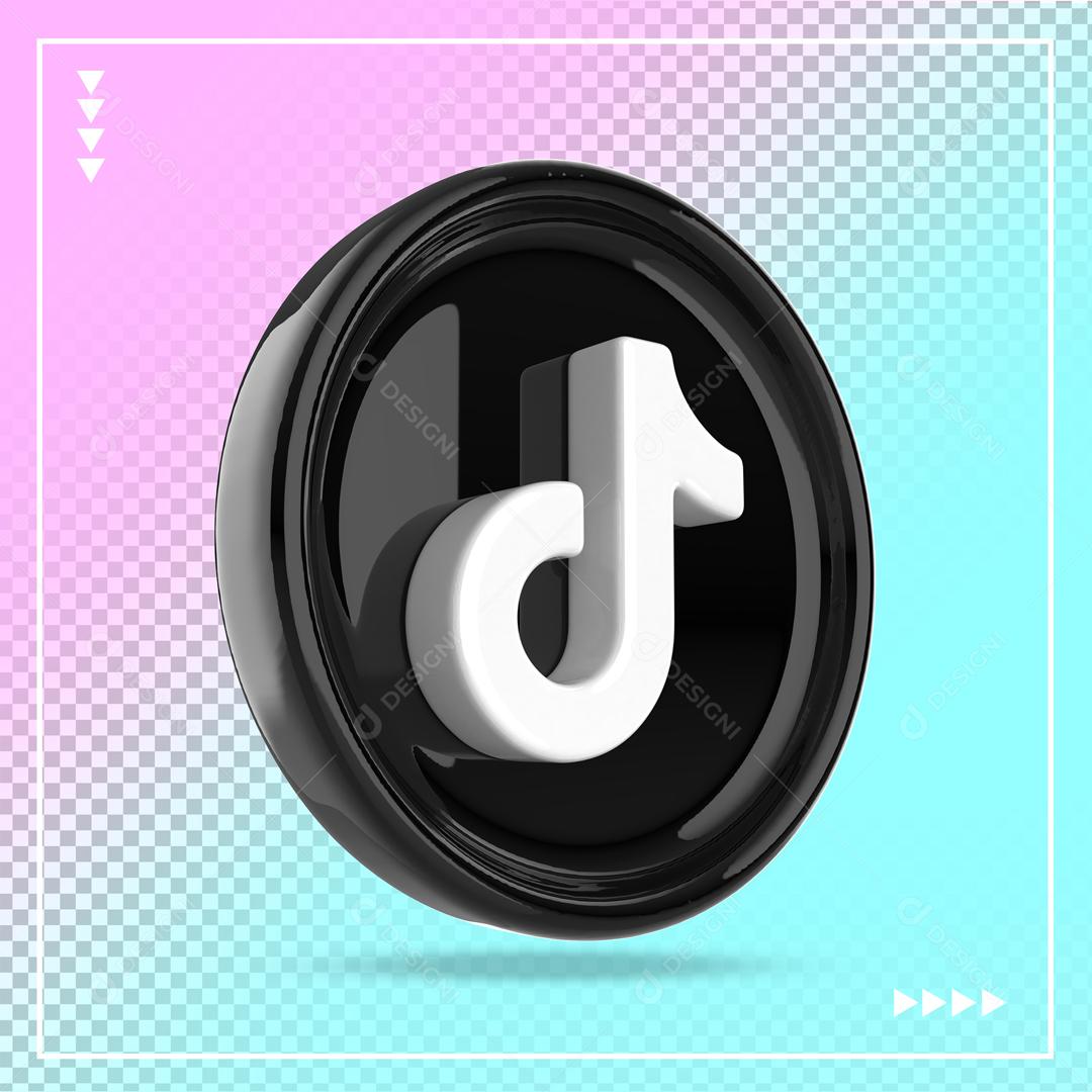 Tiktok Elemento 3D Para Composição PSD