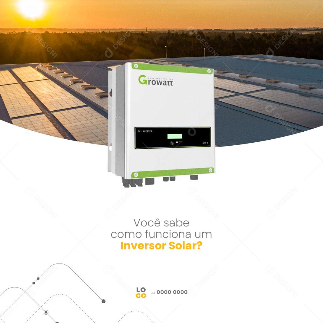 Energia Solar Painéis Solares Placas Social Media PSD Editável