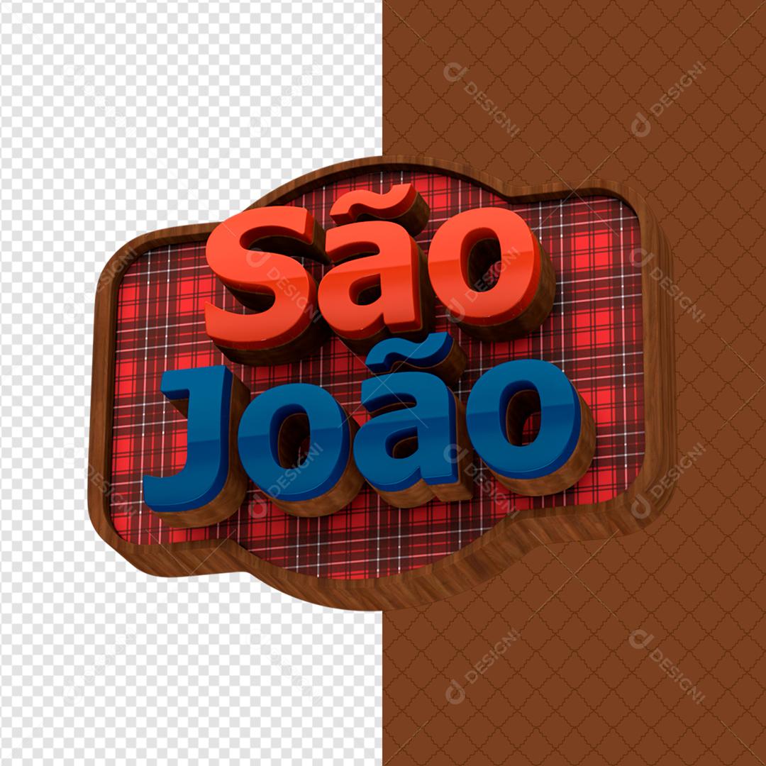 Selo 3D Para Composição Festa Junina PSD Editável