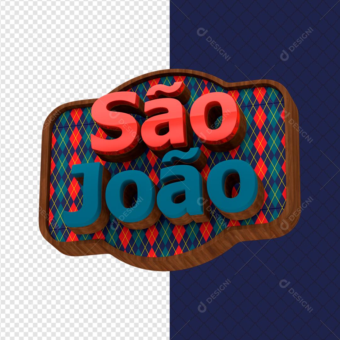 Selo 3D Para Composição Festa Junina PSD Editável