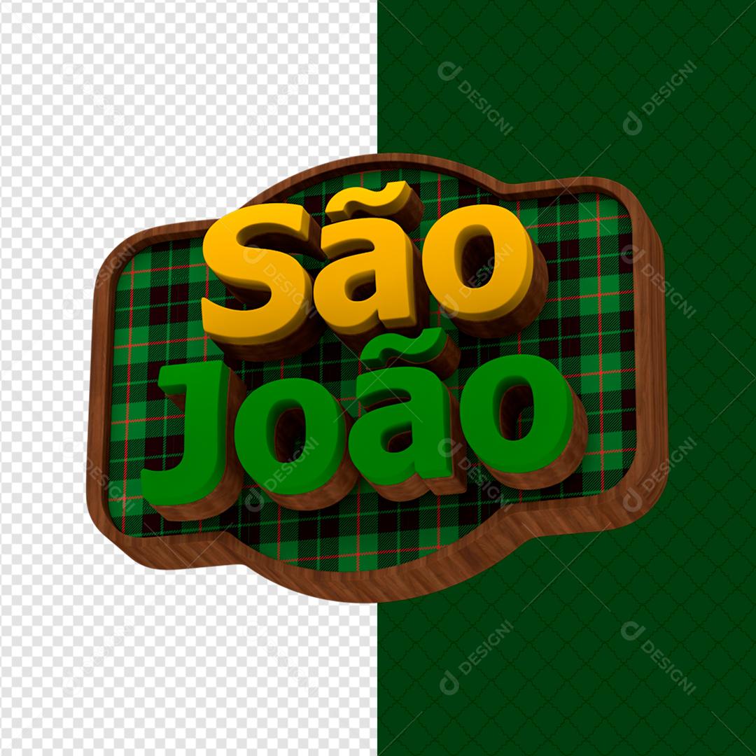 Selo 3D Para Composição Festa Junina PSD Editável