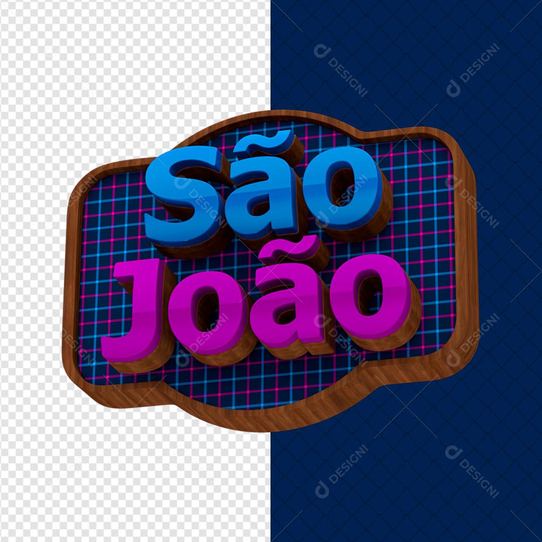 Selo 3D Para Composição Festa Junina PSD Editável
