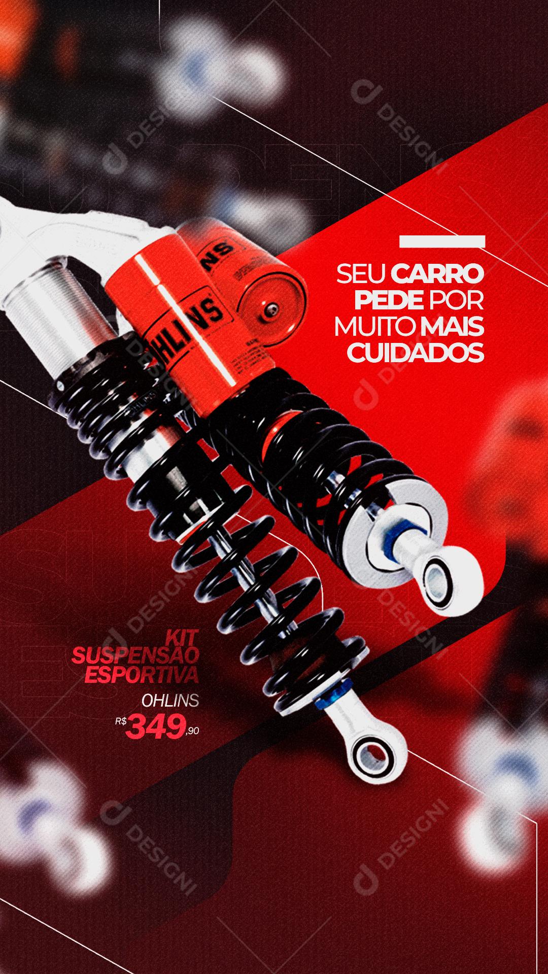 Social Media Story Oficina Mecânica Seu Carro Pede PSD Editável