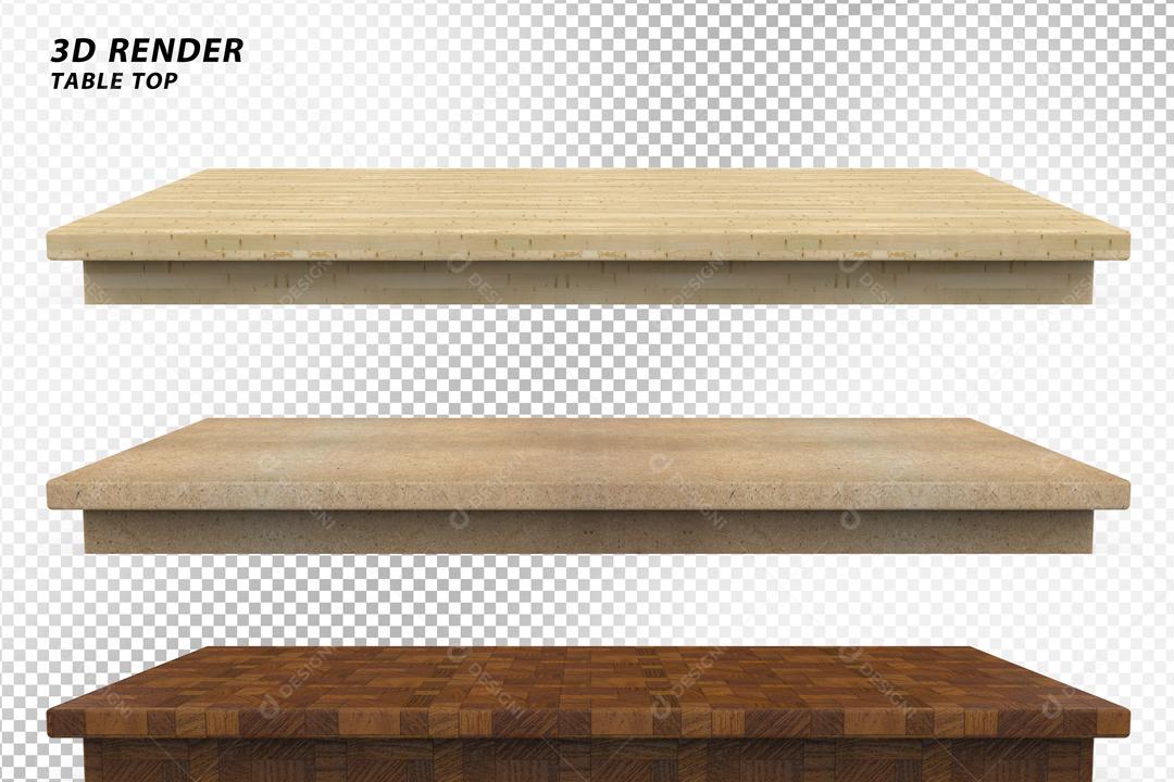 Tabóas de Madeira 3D Elemento para Composição PSD