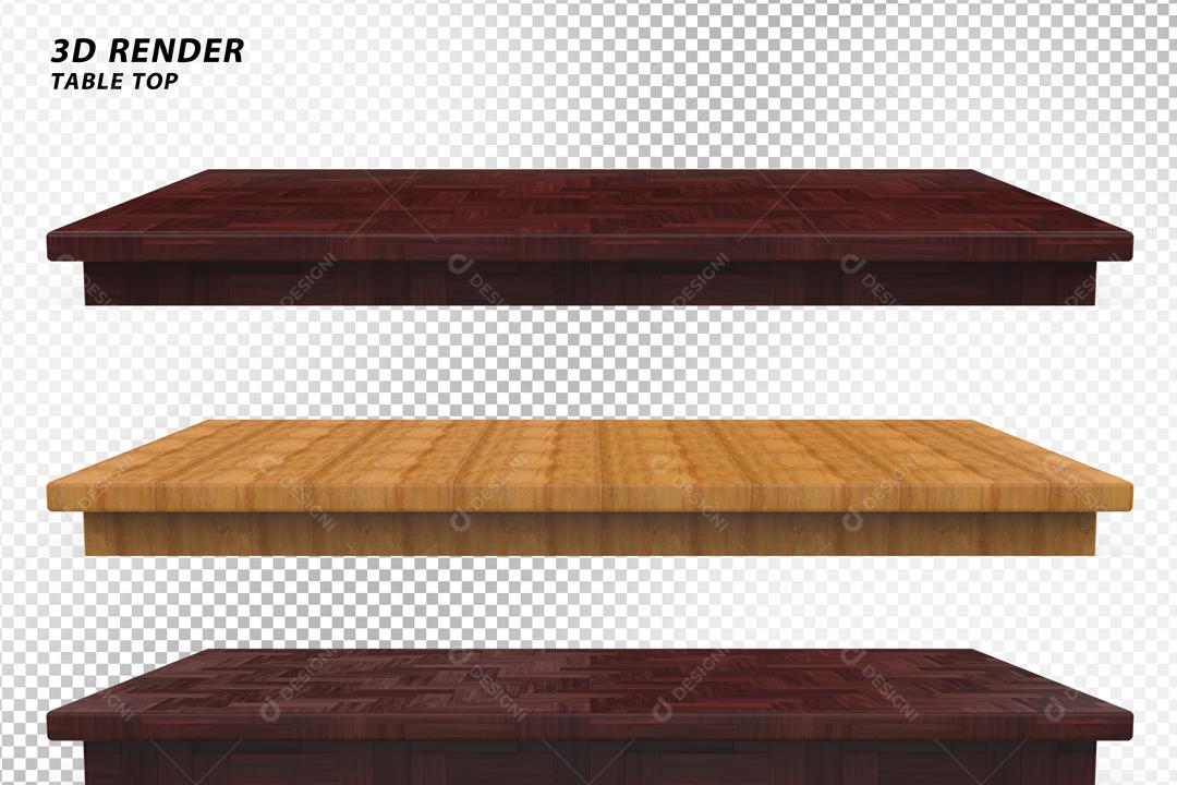 Tabóas de Madeira 3D Elemento para Composição PSD