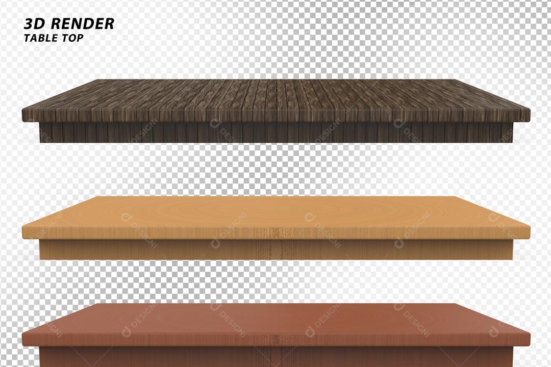 Tabóas de Madeira 3D Elemento para Composição PSD