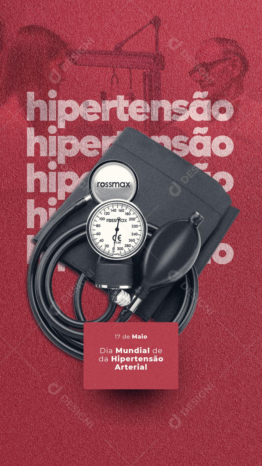 Story Dia Mundial da Hipertensão Arterial 17 de Maio Social Media PSD Editável