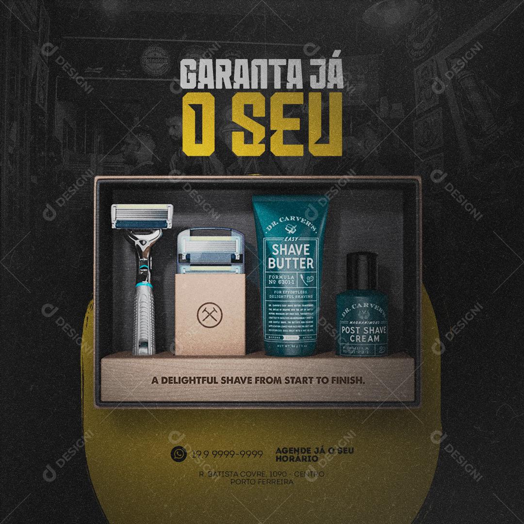 Social Media Garanta já o Seu Kit Barbearia PSD Editável