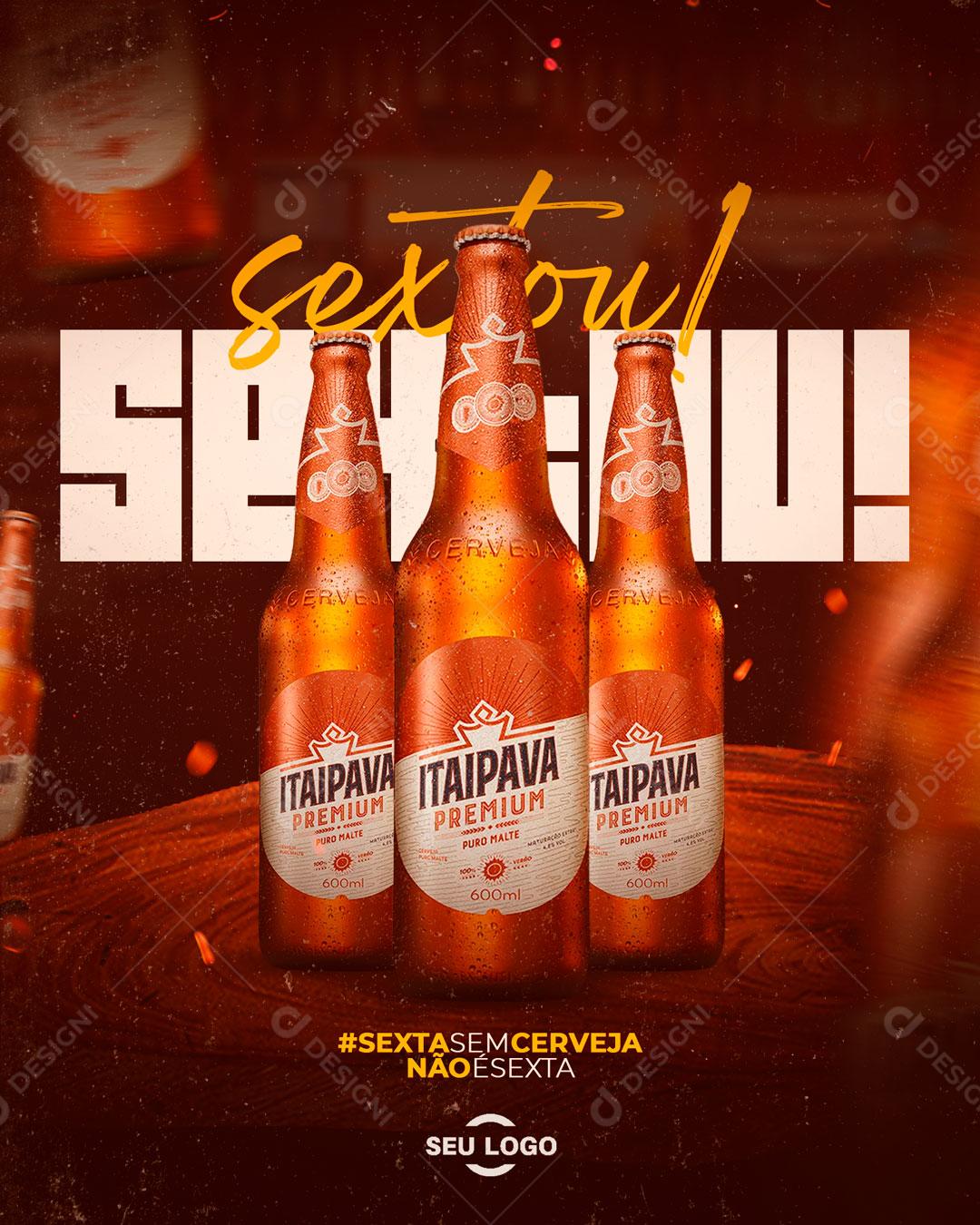 Social Media Cerveja Itaipava Sextou Distribuidora PSD Editável