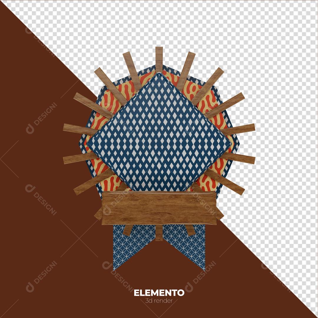 Elemento 3D Para Composição Painel Com Cordas PNG Transparente