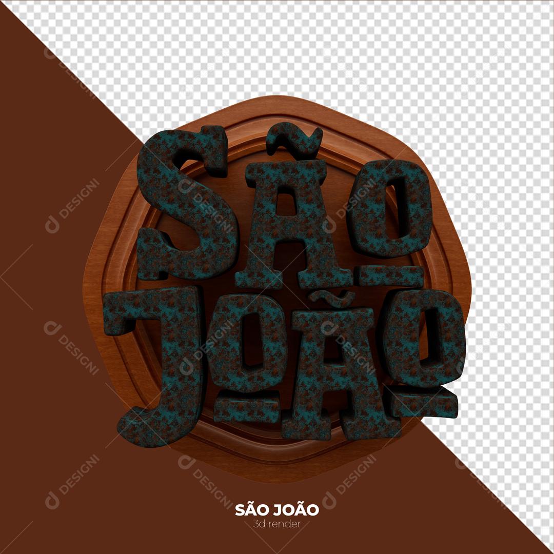 Selo 3D Para Composição São João PNG Transparente