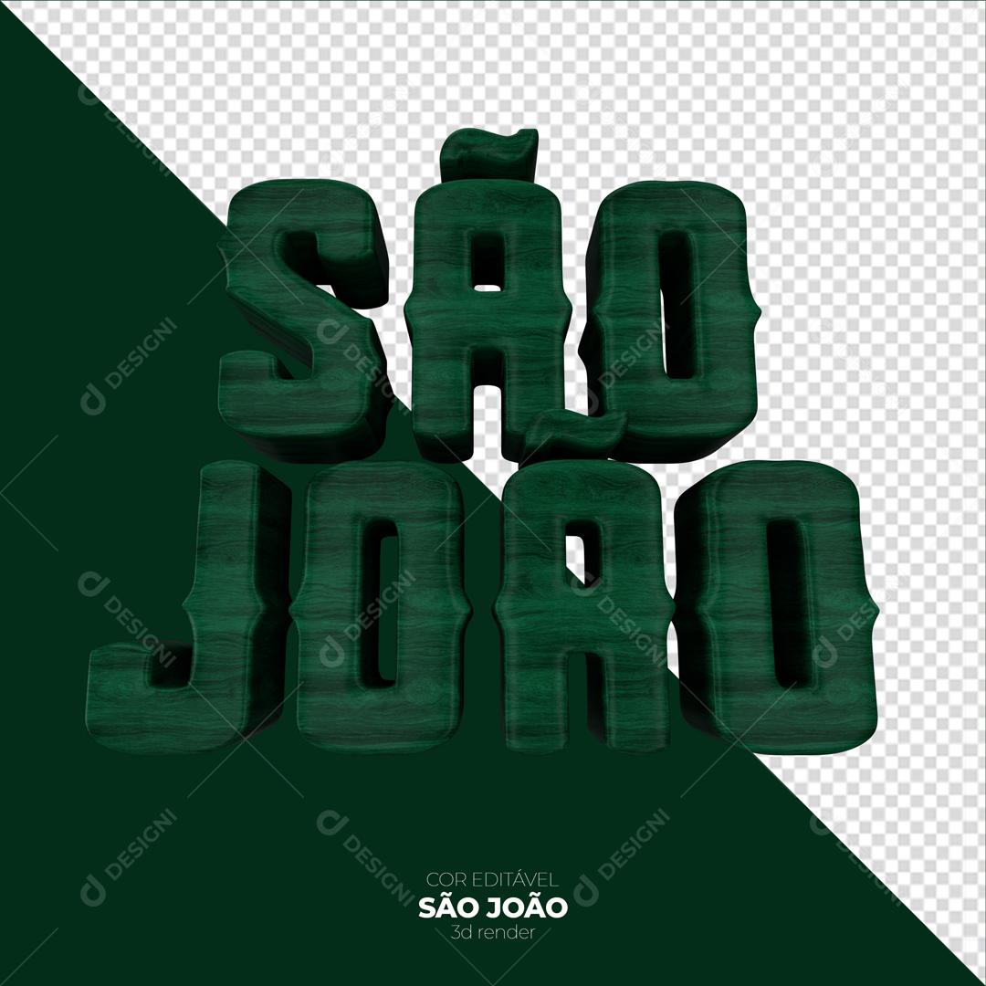 Texto 3D Para Composição São João PSD Editável