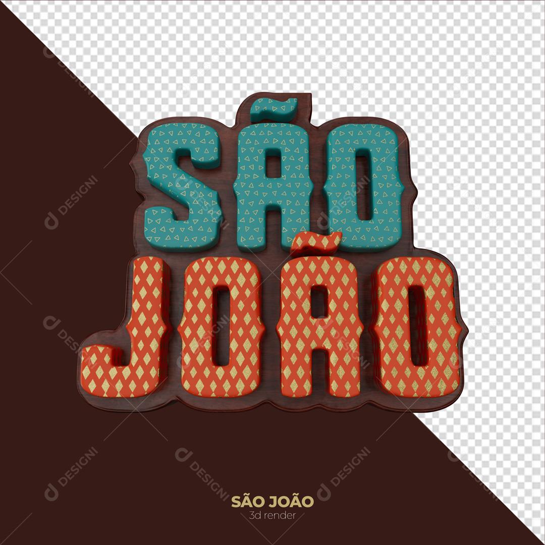 Selo 3D Para Composição São João PNG Transparente