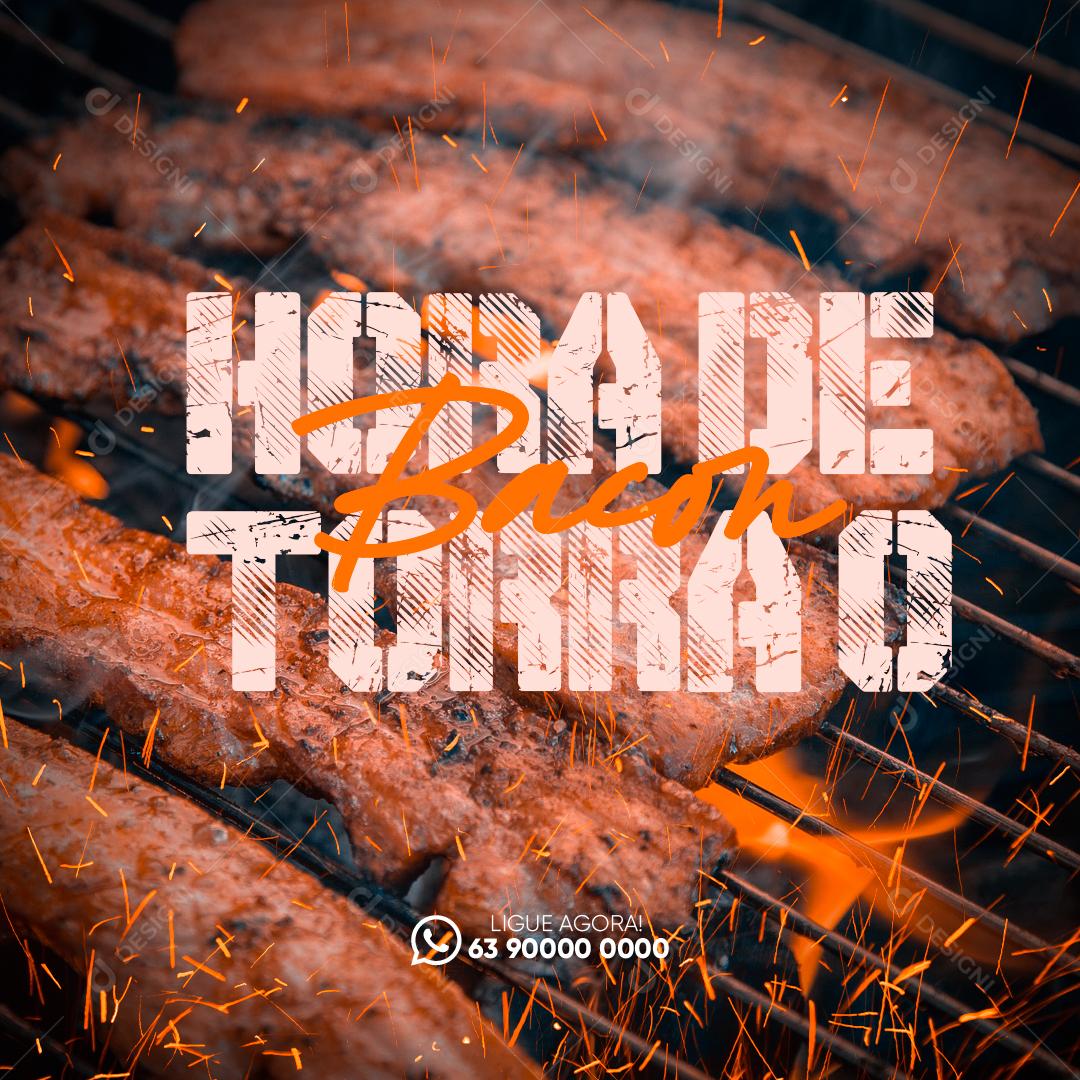 Post Hamburgueria Hambúrguer Social Media PSD Editável