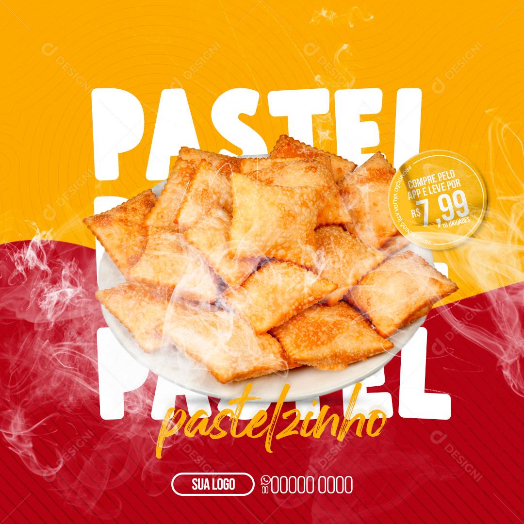 Social Media Pastelaria Pastel Coxinha PSD Editável