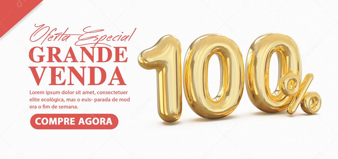 Social Media Banner Oferta Especial Grande Venda 100% PSD Editável
