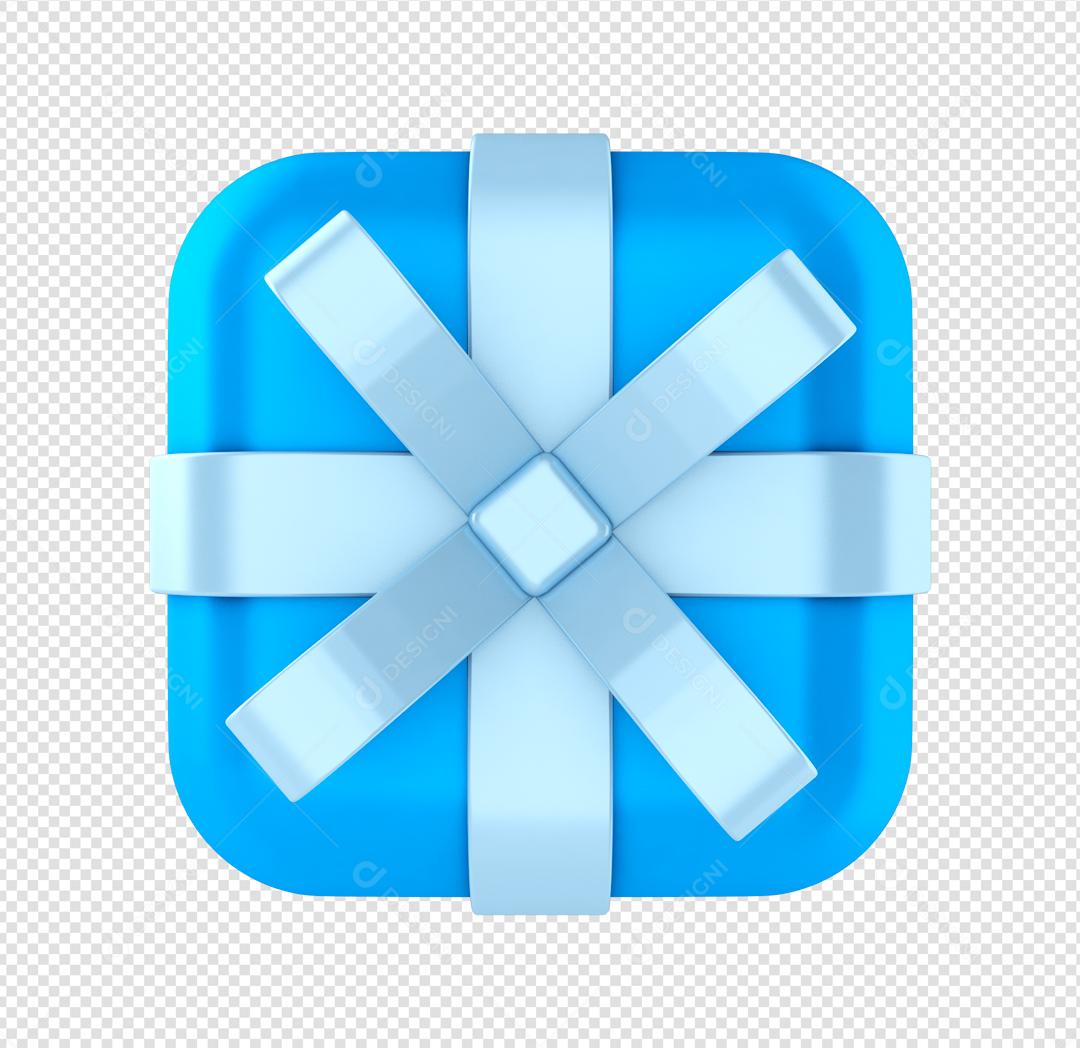 Caixa de Presente 3D Elemento Para Composição PSD