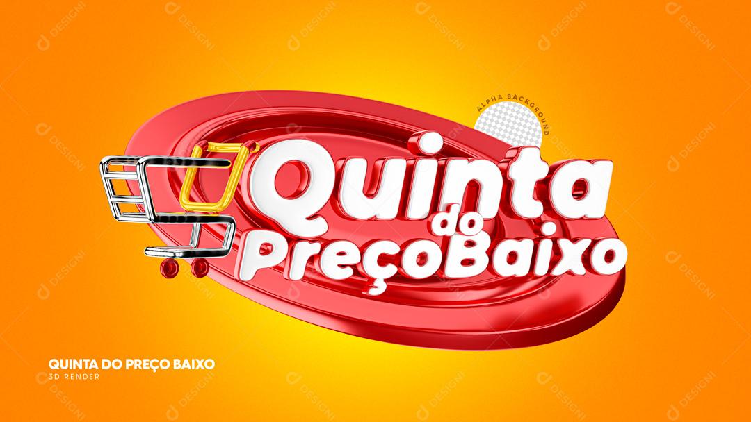 Selo 3D Para Composição Quinta Do Preço Baixo Social Media PSD Editável