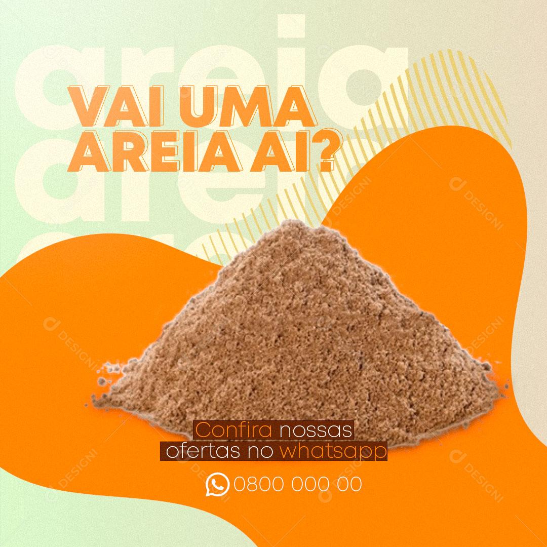 Post Materiais De Construção Cimento Areia Social Media PSD Editável