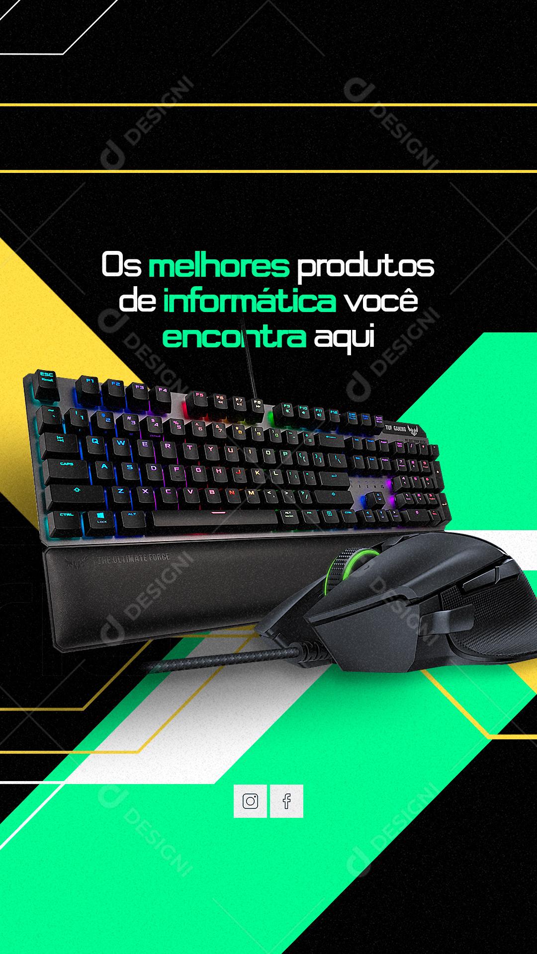 Story Loja De Informática Os Melhores Produtos Você Encontra Aqui Social Media PSD Editável