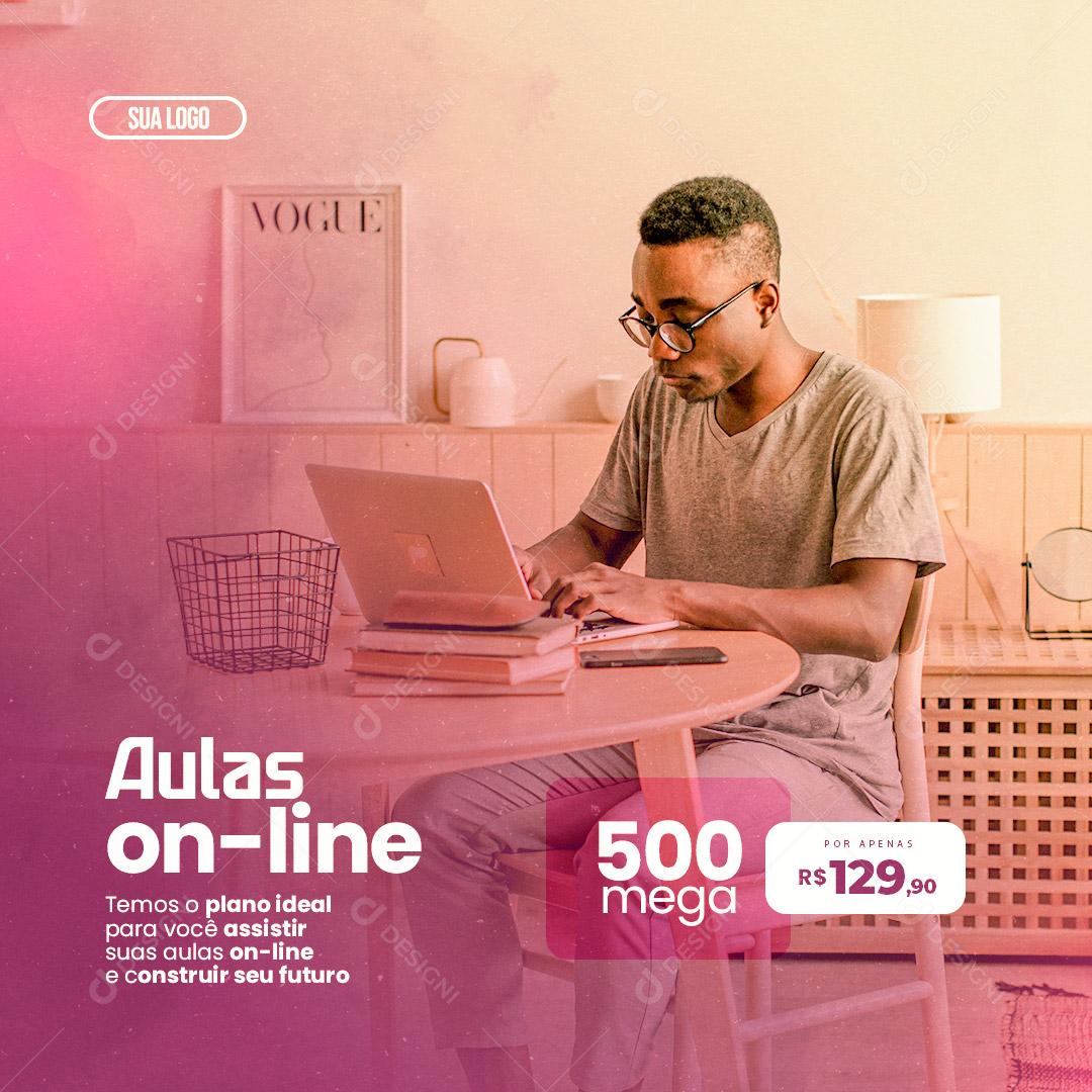 Provedor de Internet 500MB Social Media PSD Editável