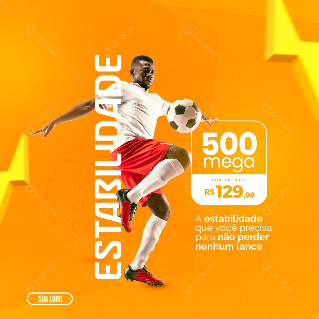 Post Provedor de Internet 500MB Social Media PSD Editável