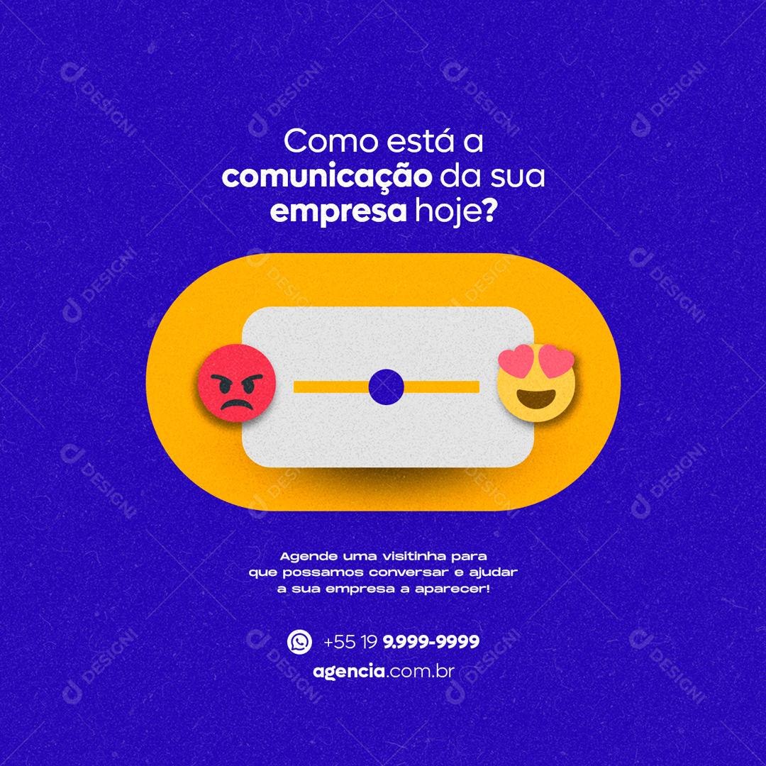 Social Media Como está a comunicação da sua Empresa hoje Marketing PSD Editável
