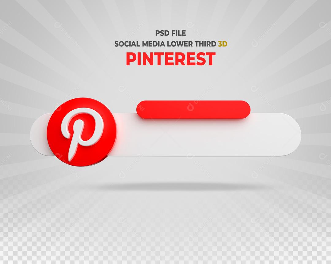 Caixa De Pergunta Tag do Pinterest 3D Elemento Para Composição PSD