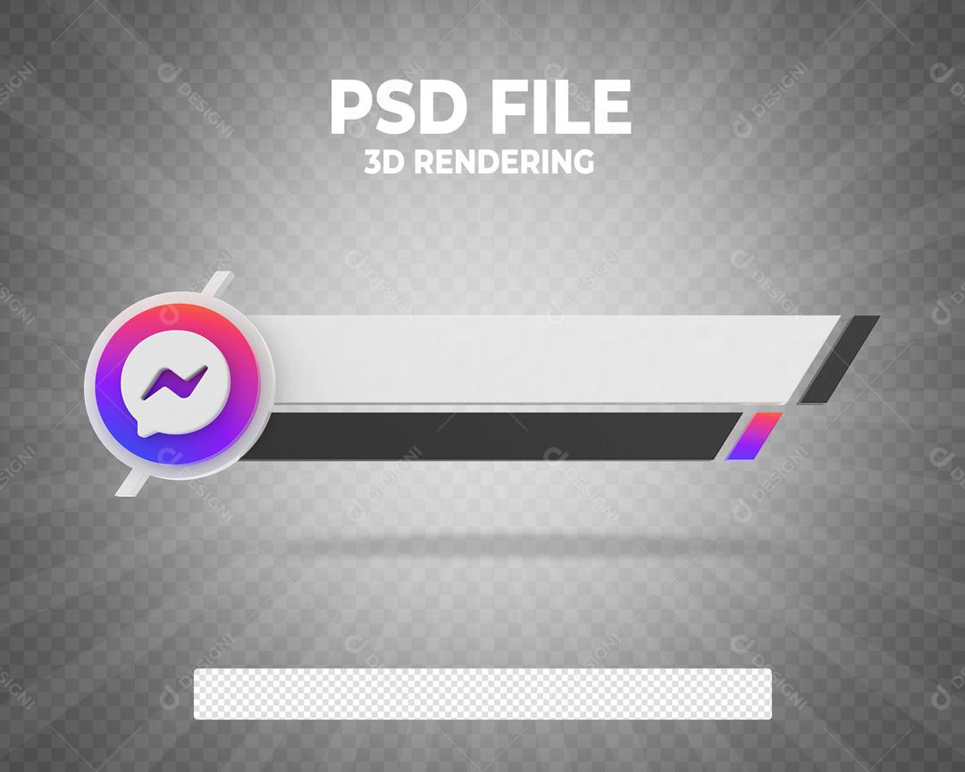 Caixa De Pergunta Tag do Messenger 3D Elemento Para Composição PSD