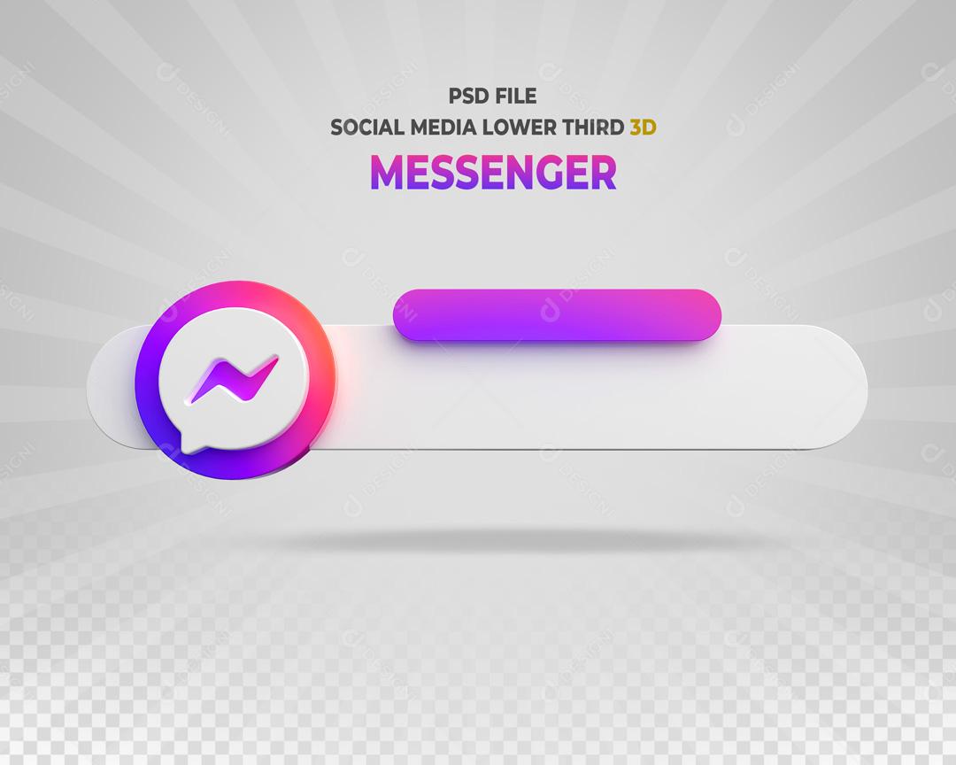 Caixa De Pergunta Tag do Messenger 3D Elemento Para Composição PSD