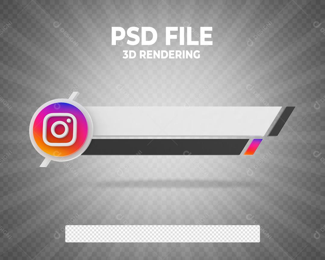 Caixa De Pergunta Tag do Instagram  3D Elemento Para Composição PSD