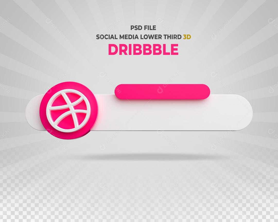 Caixa De Pergunta Tag do Dribbble 3D Elemento Para Composição PSD