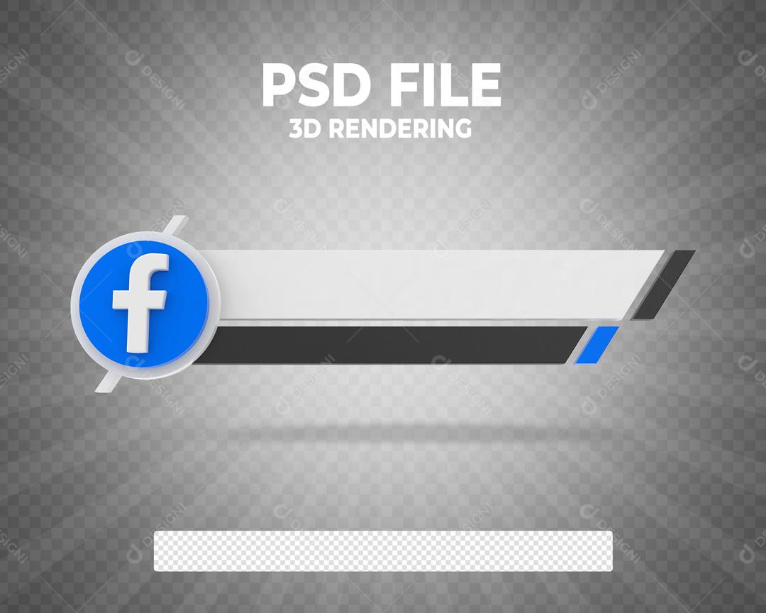 Caixa De Pergunta Tag do Facebook 3D Elemento Para Composição PSD
