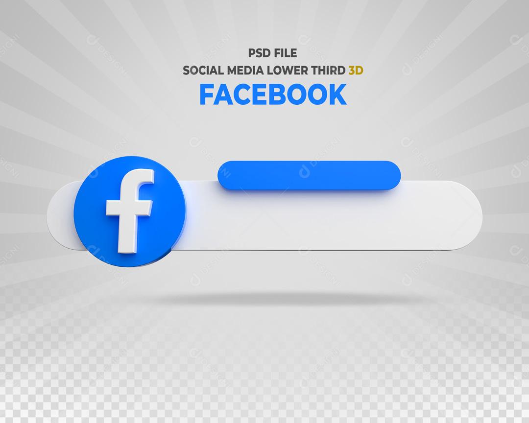 Caixa De Pergunta Tag do Facebook 3D Elemento Para Composição PSD