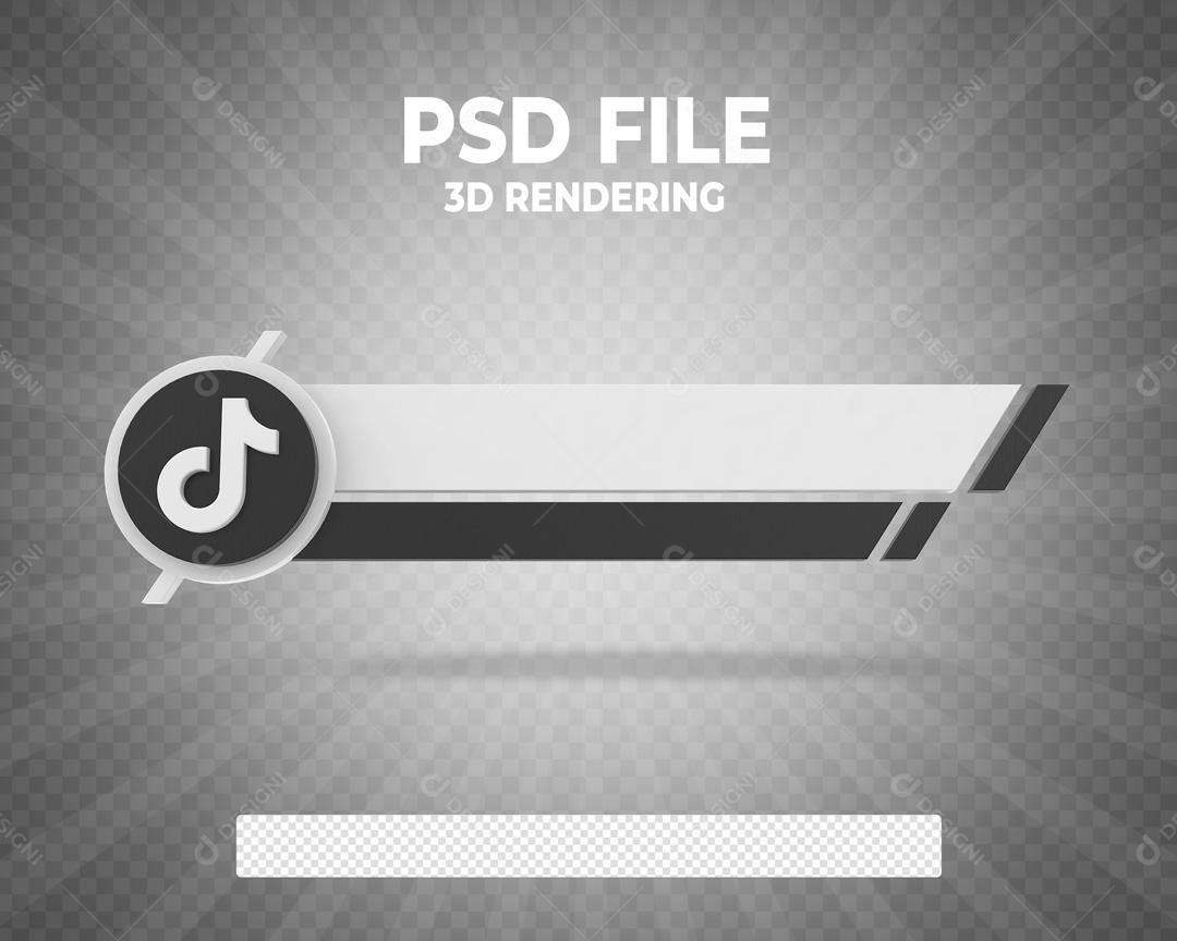Caixa De Pergunta Tag do Tiktok 3D Elemento Para Composição PSD