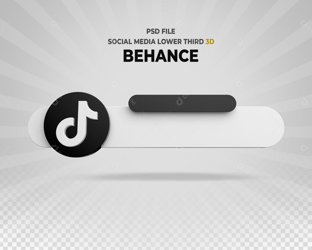 Caixa De Pergunta Tag do Tiktok 3D Elemento Para Composição PSD