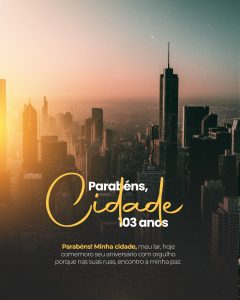 Social Media Aniversário de Cidade Parabéns Minha Cidade Brasília PSD Editável