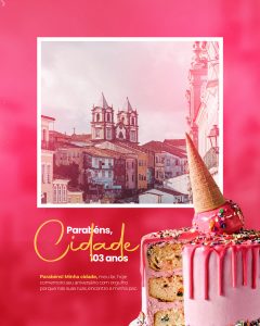 Social Media Aniversário de Cidade Parabéns 103 Anos PSD Editável