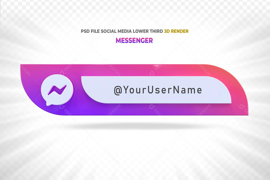 Caixa De Pergunta Tag do Messenger 3D Elemento Para Composição PSD