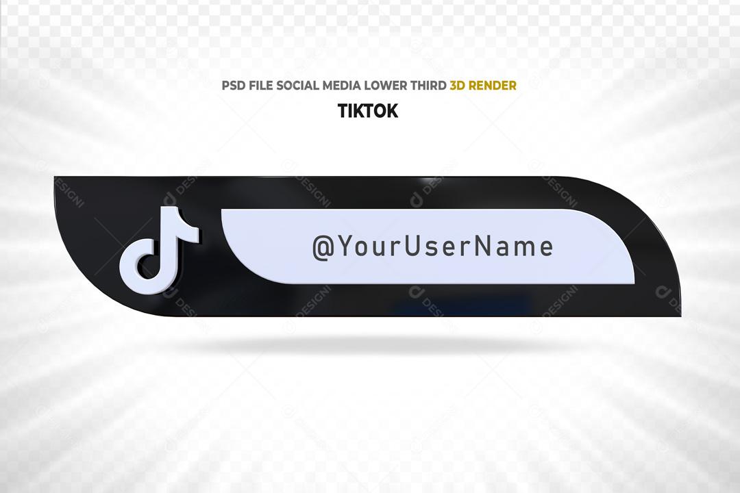 Caixa De Pergunta Tag do Tiktok 3D Elemento Para Composição PSD