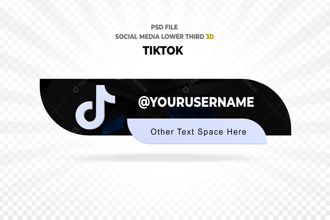 Caixa De Pergunta Tag do Tiktok 3D Elemento Para Composição PSD