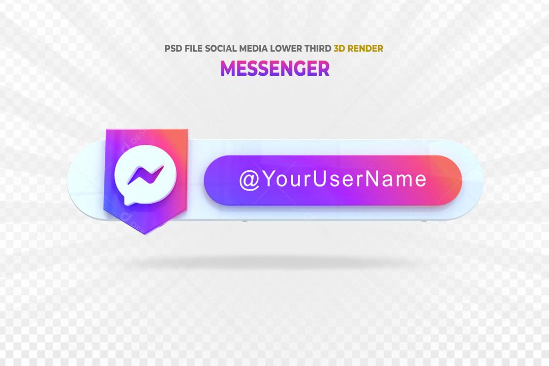 Caixa De Pergunta Tag do Messenger 3D Elemento Para Composição PSD