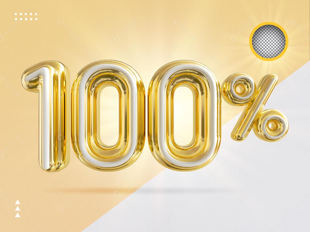 Número 3D 100% Elemento Para Composição PSD