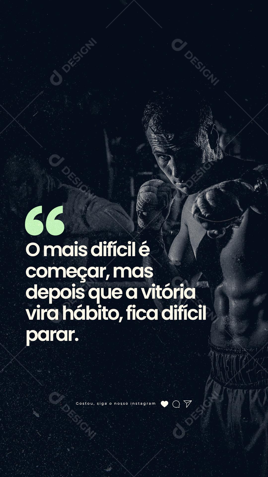 Social Media Story Frase Motivacional Virar Hábito PSD Editável