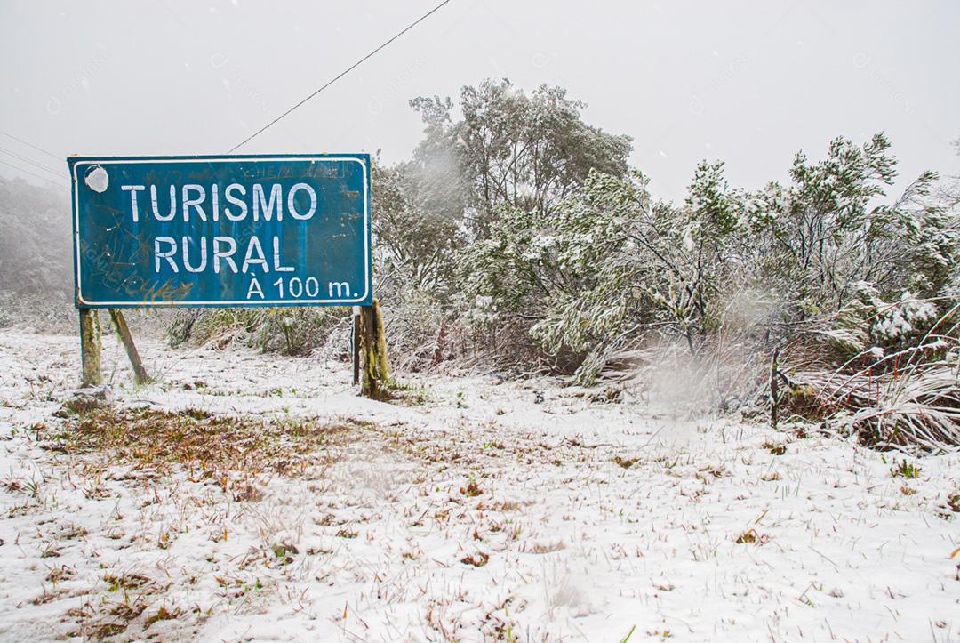 Neve em Urubici, Placa de turismo