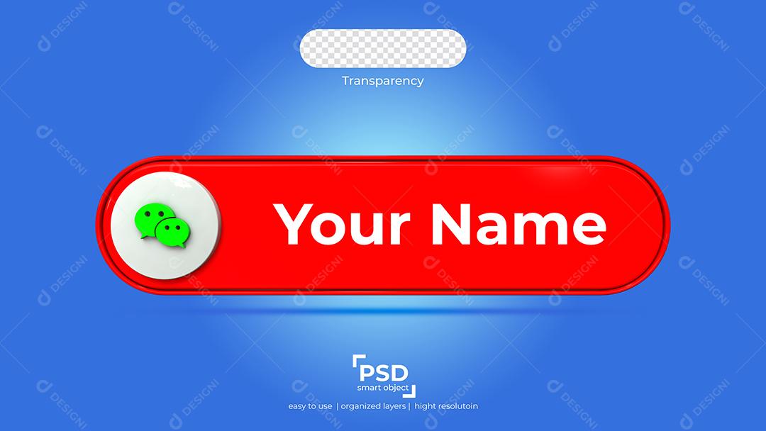 Tag Bate Papo Elemento 3D Para Composição PSD