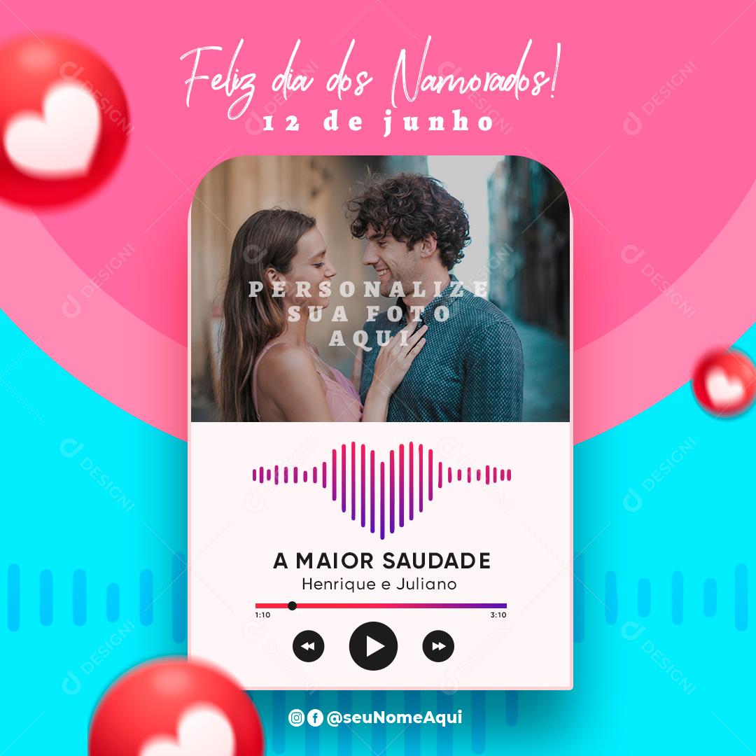 Feliz Dia Dos Namorados 22 De Junho Social Media PSD Editável