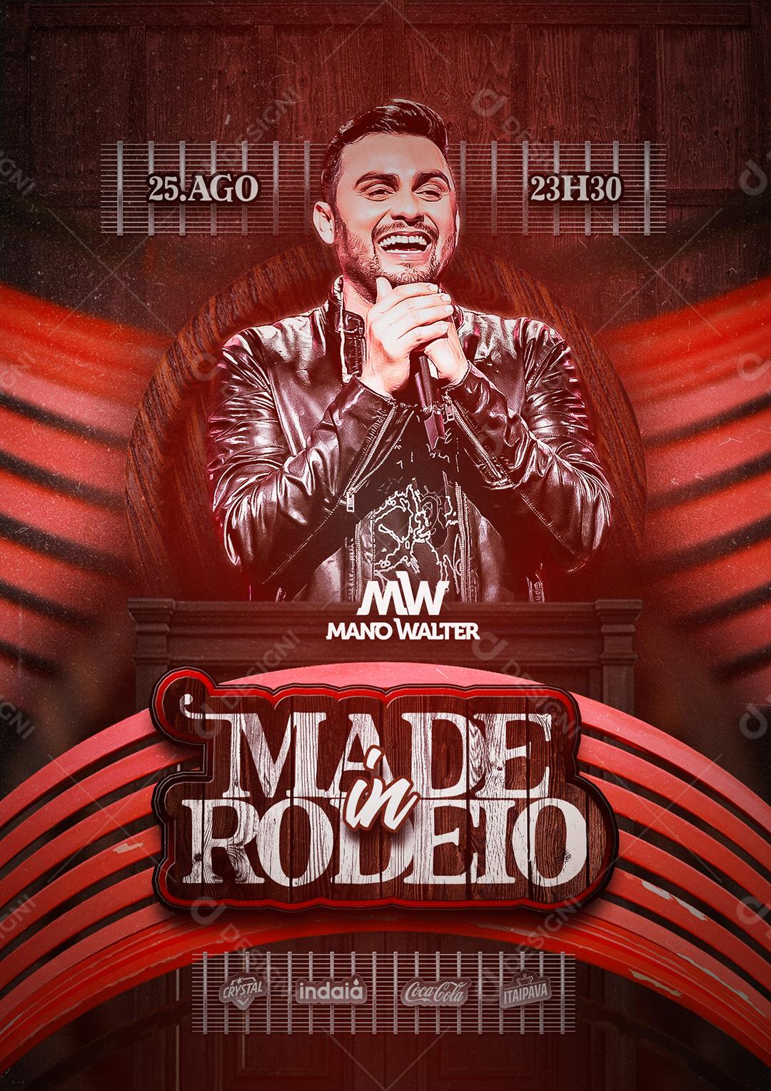 Social Media Made in Rodeio Mano Walter PSD Editável