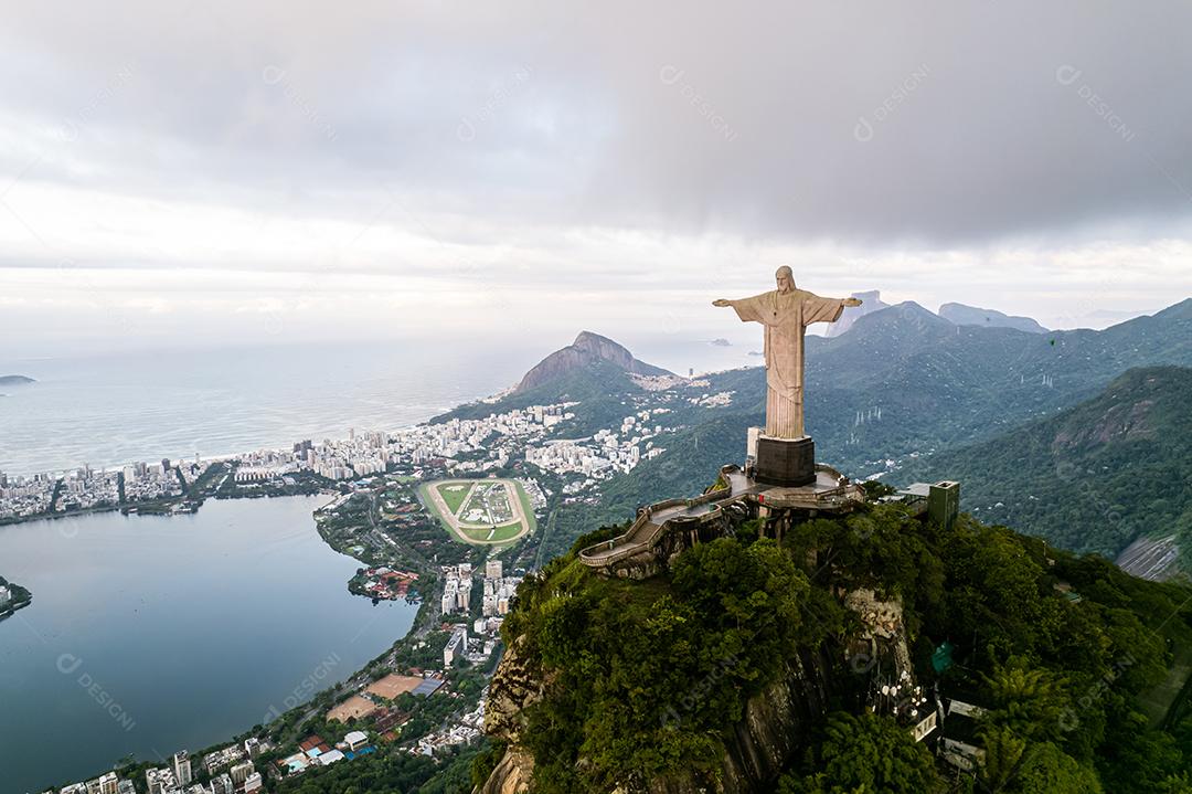 Rio de Janeiro, Brasil. Cristo redentor. Cidade do horizonte do Rio de Janeiro.