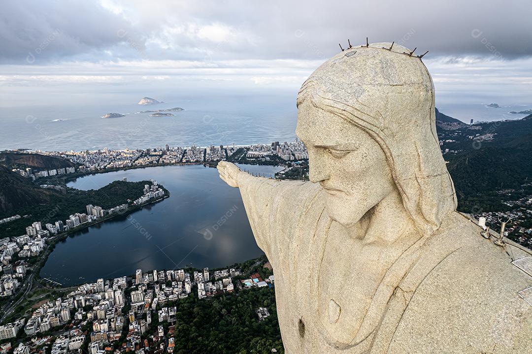 Rio de Janeiro, Brasil. Cristo redentor. Cidade do horizonte do Rio de Janeiro.